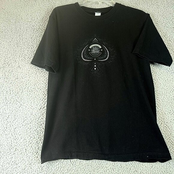 VTG Y2K No Fear Black Spade Logo T Shirt Double Sided Northern Star Sz M Rap Tee - Picture 1 of 6